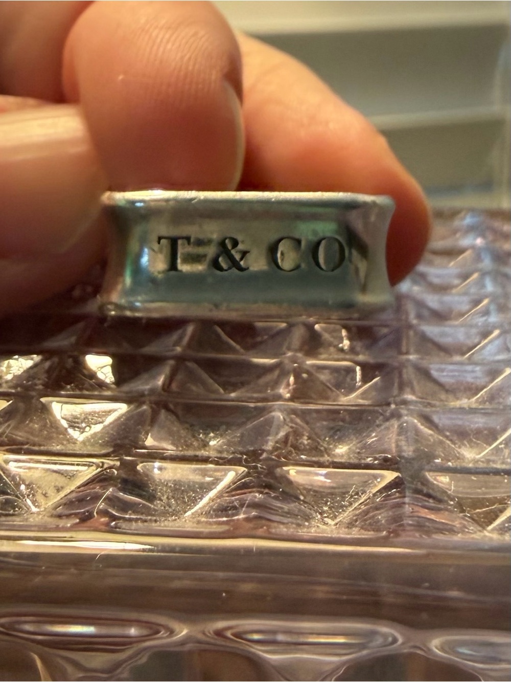 Tiffany & Co. Silver T & CO Engraved Wide Band Ring